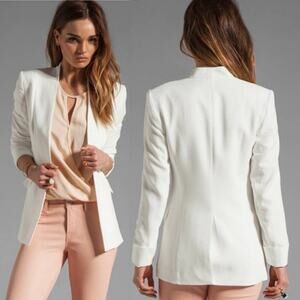 Theory Tivona Blazer Off White Classic Minimalist Jacket Quiet Luxury Career 4